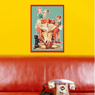 Kärnkraftsfamiljen 1950: 50:s hemmafrukaka poster