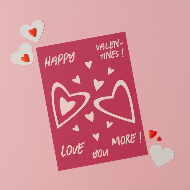 Kärnkraftshjärtan - magenta - Lycklig Valentineser Kort (Skapare uppladdad)