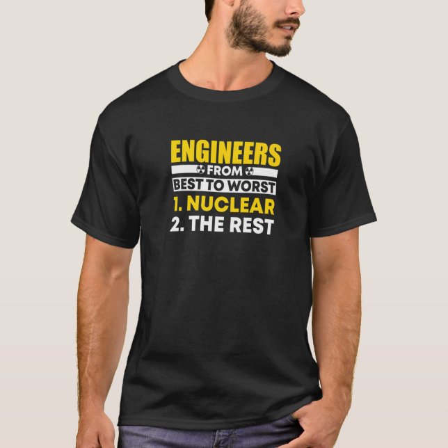 Kärnmedicin Radioactive Nuclear Ingenjör 6 T Shirt (Framsida)