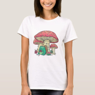 Kärnstam Frog Knitting under Mushroom T Shirt