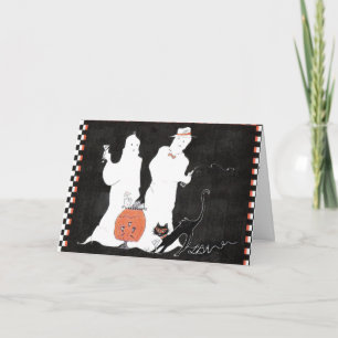 Kärnstyrka och Martinis Ghost Halloween Pilates Kort