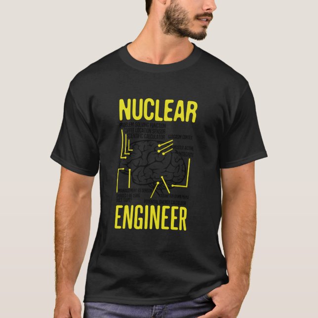 Kärnteknik Citat För Kärnstrålning T Shirt (Framsida)