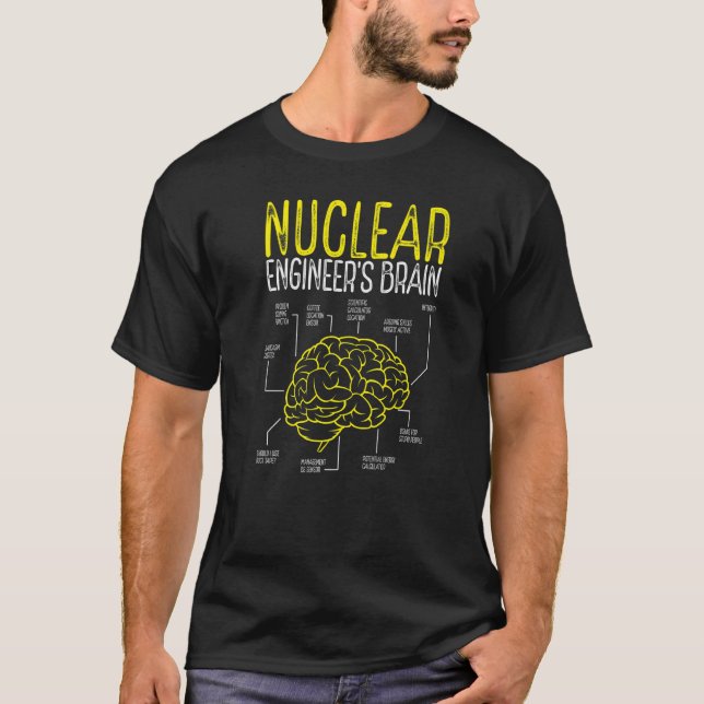 Kärnteknik för uranatomeknologi i hjärnan t shirt (Framsida)