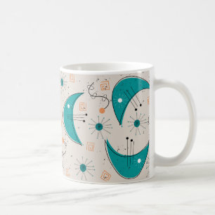 Kärnteknisk Abstrakt i mitten av århundradet Kaffemugg