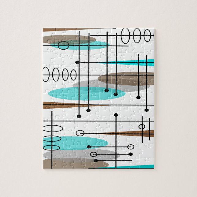 Kärnteknisk Abstrakt i mitten av århundradet Pussel (Vertikal)