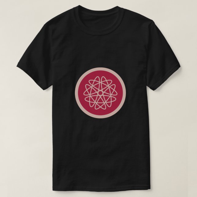 Kärnteknisk tillväxt - magenta på råg - sömlös mön t shirt (Design framsida)