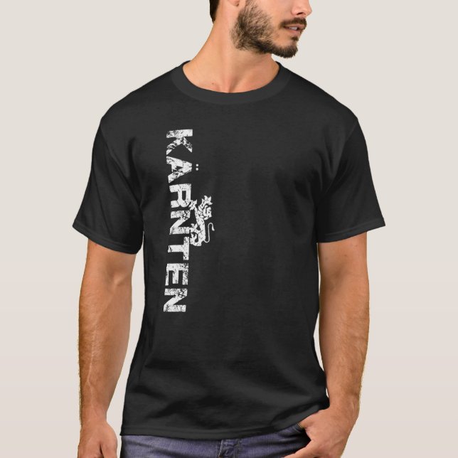 Kärnten Carinthian Jackar av Arm Carinthia Flagga  T Shirt (Framsida)