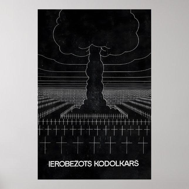 Kärnvapennedrustningsaffisch Eliminera bomben Poster (Framsidan)