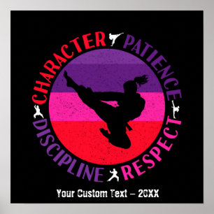 Kärnvärden för martialkonst - Karate Poster