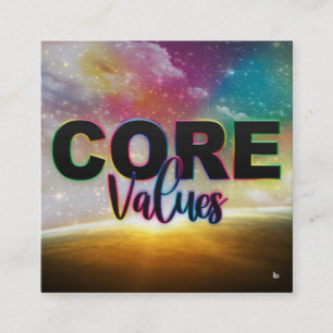 Kärnvärdesströmkort Fyrkantigt Visitkort