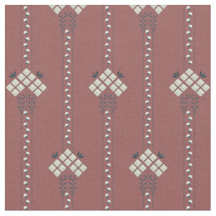 Karoblommor och kurvor mönster tyg