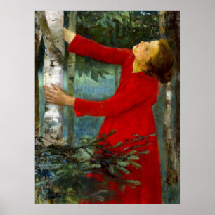 Károly Ferenczy - Fågelsång Poster