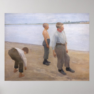 Károly Ferenczy - Pojkar kastar stenar Poster