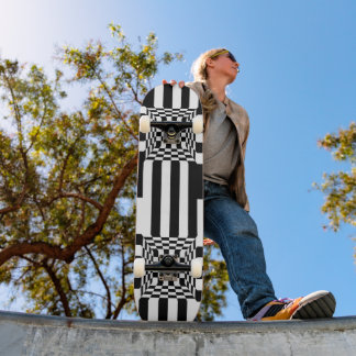 Karomuster Mini Skateboard Bräda 18,5 Cm