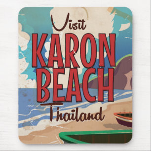 Karon Beach thailand vintage resor poster Musmatta