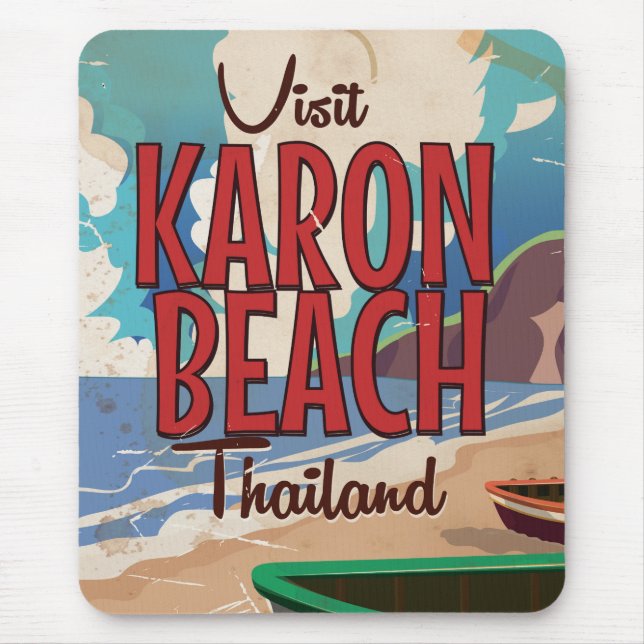 Karon Beach thailand vintage resor poster Musmatta (Framsidan)
