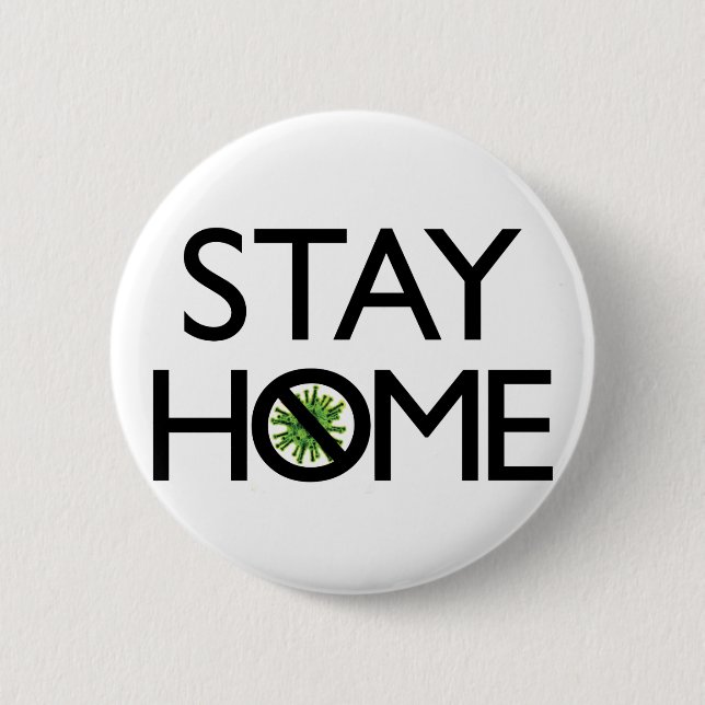 Karonavirusets medvetandehöjande utformning knapp (Framsida)