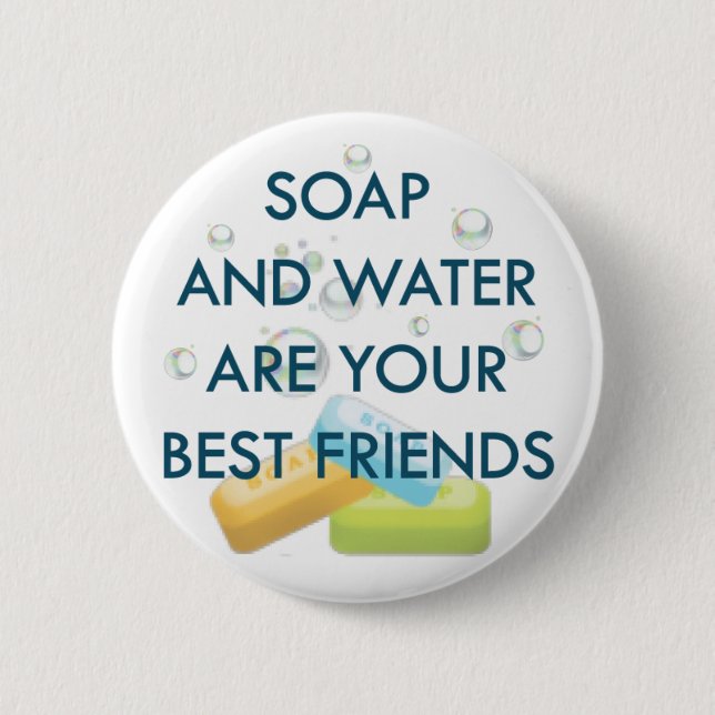 Karonavirusets medvetandehöjande utformning knapp (Framsida)