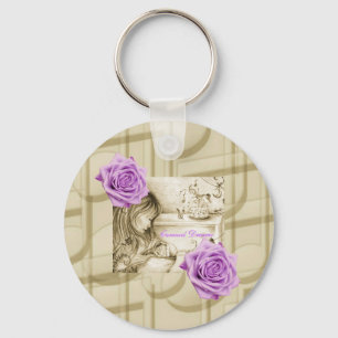 Karousel Dreams Music & Ro Button Keychain Nyckelring
