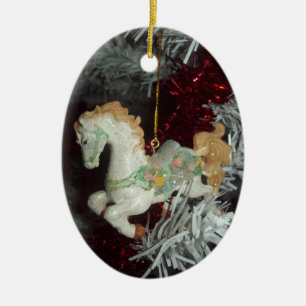 Karousel Horse Oval Ornament