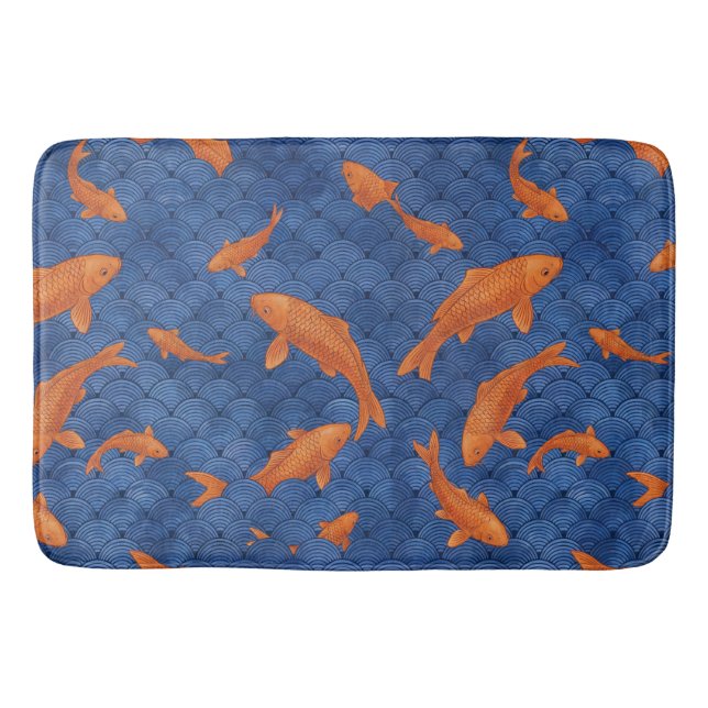 Karp i en Art Deco-ocean Badrumsmatta (Framsidan)