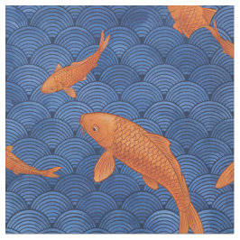 Karp i en Art Deco-ocean Tyg