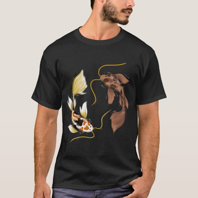 Karp - Koi fisk T Shirt (Framsida)