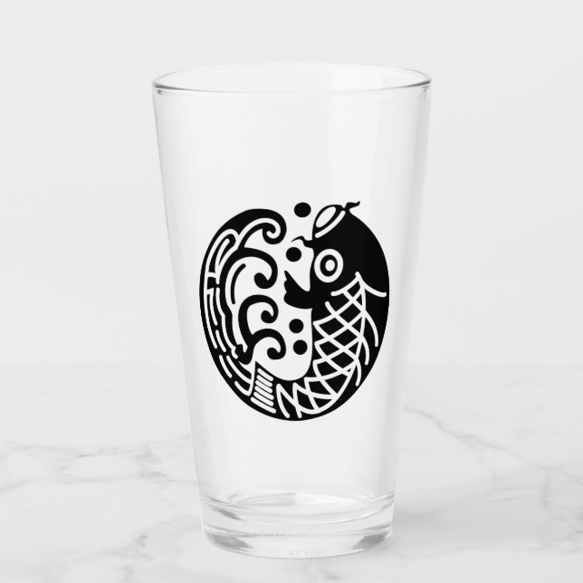 Karp och våg glaskopp (Framsida)
