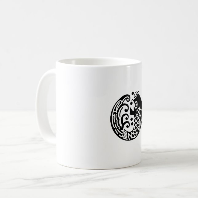 Karp och våg kaffemugg (Framsida vänster)