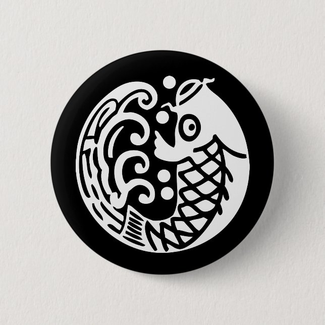 Karp och våg knapp (Framsida)