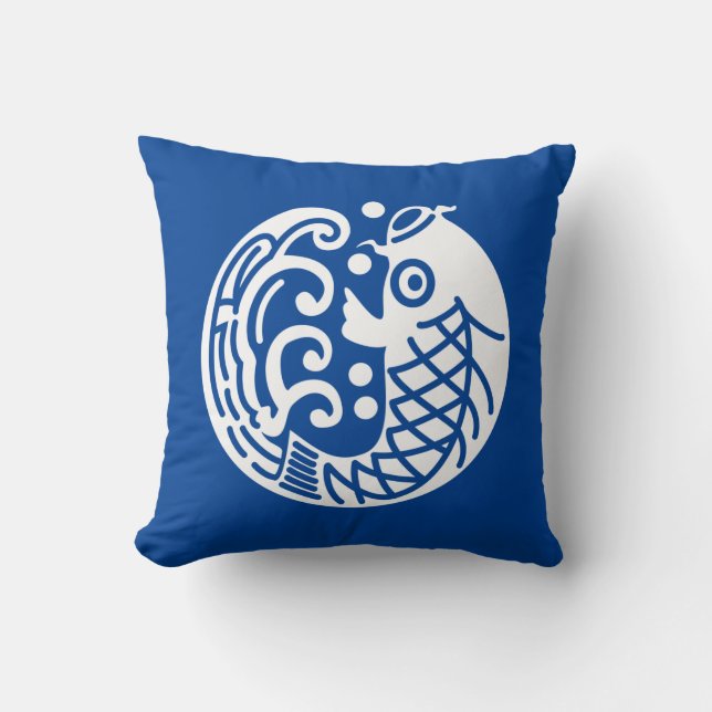 Karp och våg kudde (Framsida)
