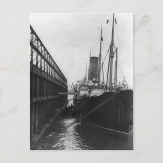 Karpati i hamn i New York 1912 Vykort