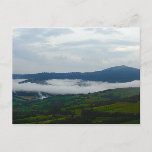 Karpatska berg på morgonen vykort (Framsida)