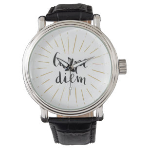 Karpe Diem Hand-lettered Typography Design Armbandsur