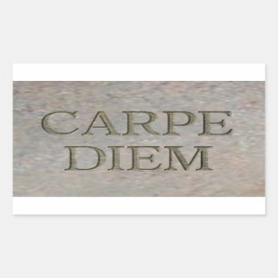 Karpe Diem Stone-rektangelklistermärken Rektangulärt Klistermärke