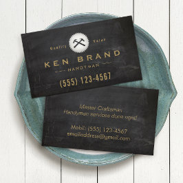 Karpenter Hammer Saw Construction remodeling Visitkort