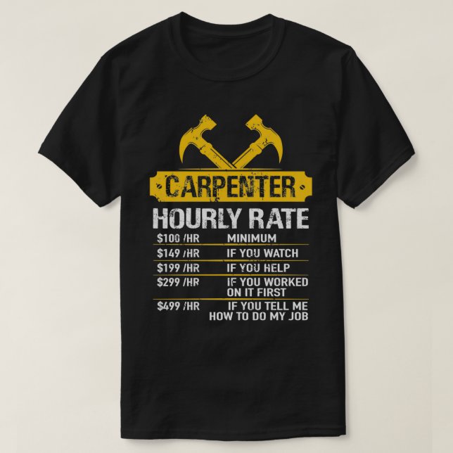 Karpenter-matarmatur (matarmatur) per timme t shirt (Design framsida)