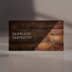 Karpentry Construction Wooden rustic Timmer Visitkort