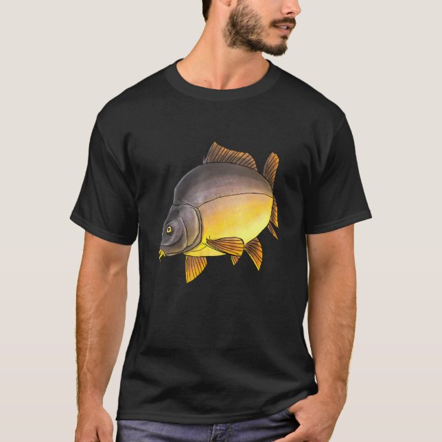 Karpfiske Fiskare Fisk T-shirt Man Kvinna (Framsida)