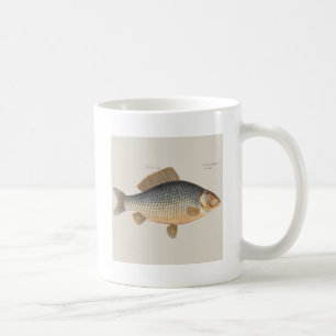 Karpfiske målning sötvatten teckning kaffemugg