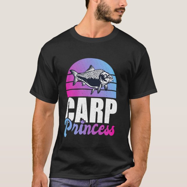 Karpprinsessa Karpfiske Karpfiske T Shirt (Framsida)