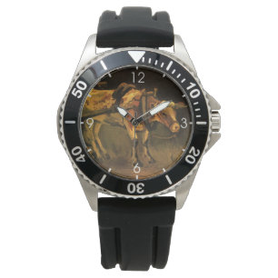 Kärra med röd och vit oxe (Vincent van Gogh) Armbandsur