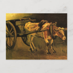 Kärra med röd och vit oxe (Vincent van Gogh) Vykort