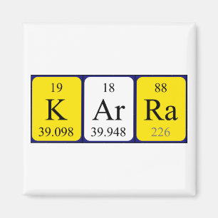 Karra Periodisk bord namn magnet
