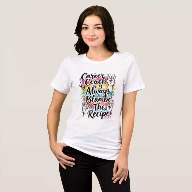 Karriärcoach – Rolig "Coach Tips" T Shirt (Framsida Full)