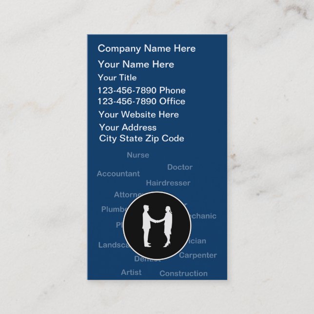 Karriärlägerledarevisitkortar Visitkort (Framsida)