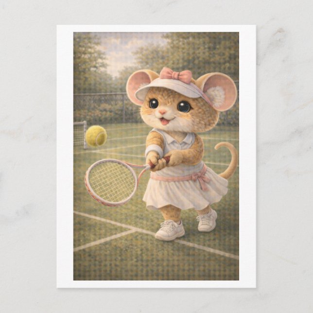 Karriärmus som tennisspelare vykort (Framsida)