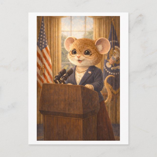 Karriärmus som USA:s president Vykort (Framsida)