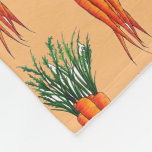 Karrots Orange Vegetable Veggie Garden Fleecefilt