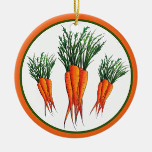 Karrots Orange Vegetable Veggie Garden Julgransprydnad Keramik